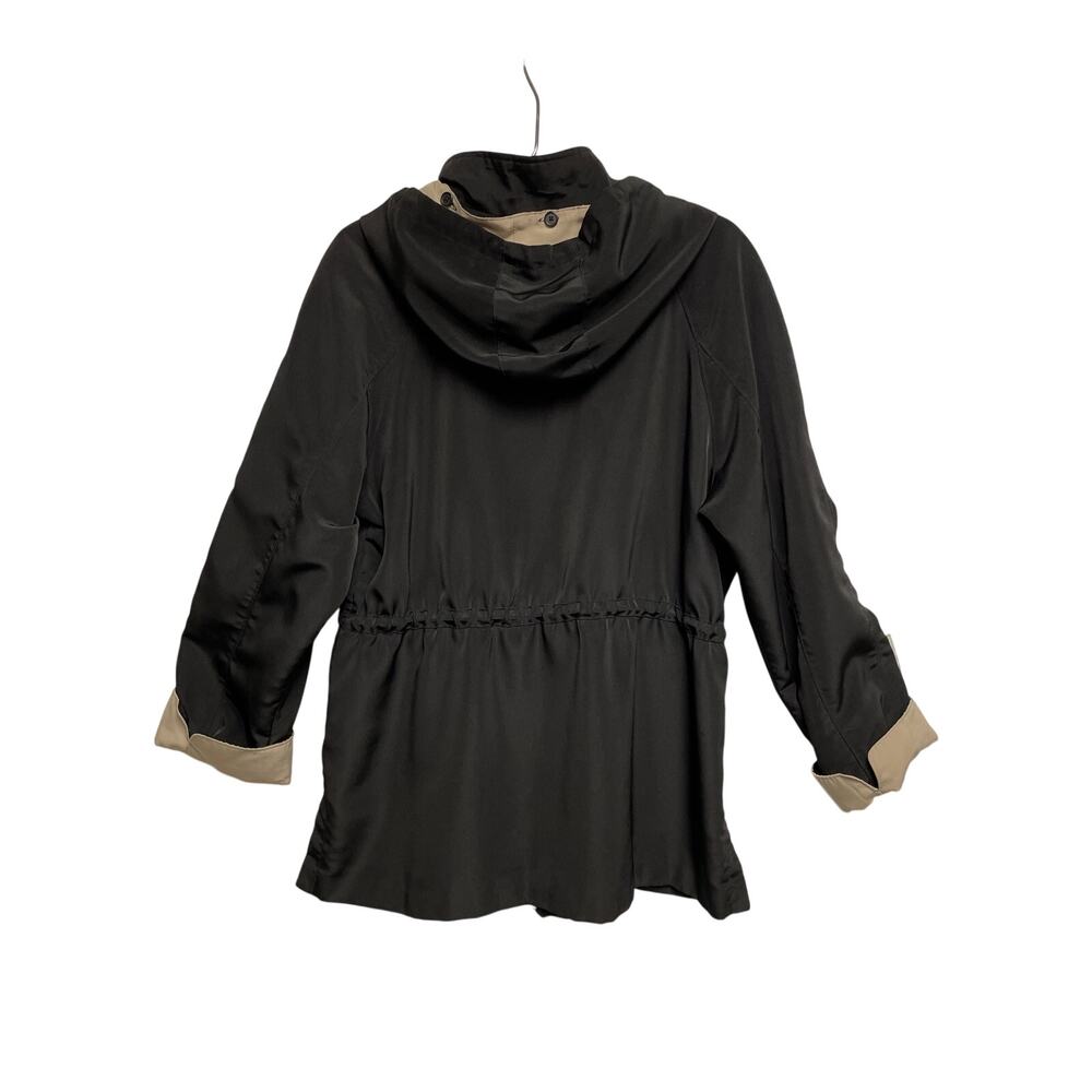Jones New York Black And Tan Lightweight Women's Rain Coat Jacket - Size XL - Picture 12 of 12